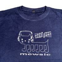 Image 2 of Mewsic - Uniqlo Navy Waffle Shirt (M)