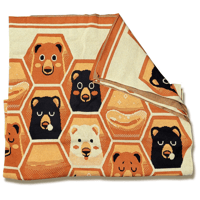 Image 1 of Honey Bear Woven Blanket (King)