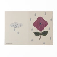 Image 3 of  Dual Design Card - Purple Flower on a Rainy Day