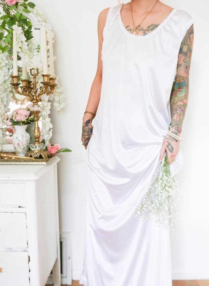 Image of White Angelic Nightgown with Lace Details (Large)