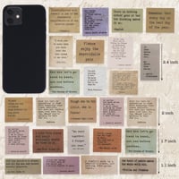 Image 2 of LakoArt 300 Pieces Non-repetitive Inspirational Vintage Journaling Stickers