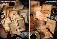 Image 3 of 6 Pack Lace Edged Vintage Scrapbook Paper (60 Sheets)