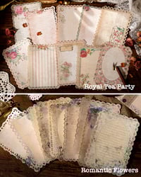 Image 4 of 6 Pack Lace Edged Vintage Scrapbook Paper (60 Sheets)