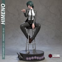 Image 1 of 3D Printed Himeno Figurine – Chainsaw Man Model (Pre-Sanded, Unpainted & Unassembled)