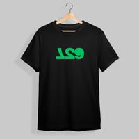 Black Shirt green Logo