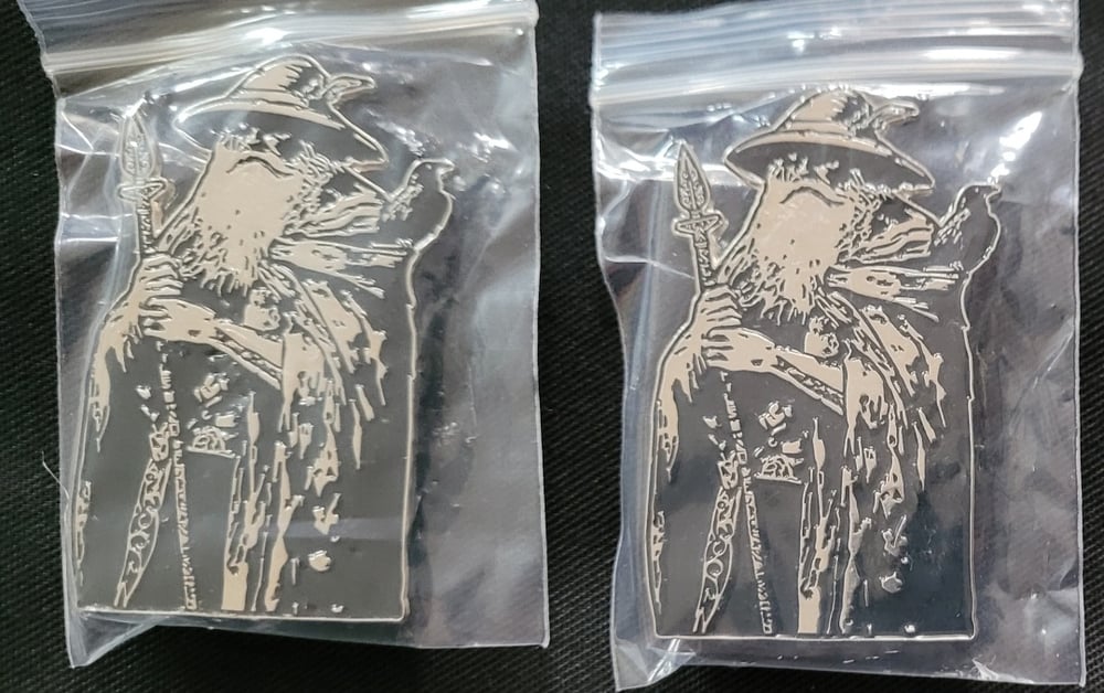 Image of All Father limited edition shaped enamel pin 