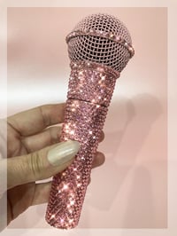 Image 7 of Personalised Shure SM58 Wired Vocal Mic in Baby Pink Crystals