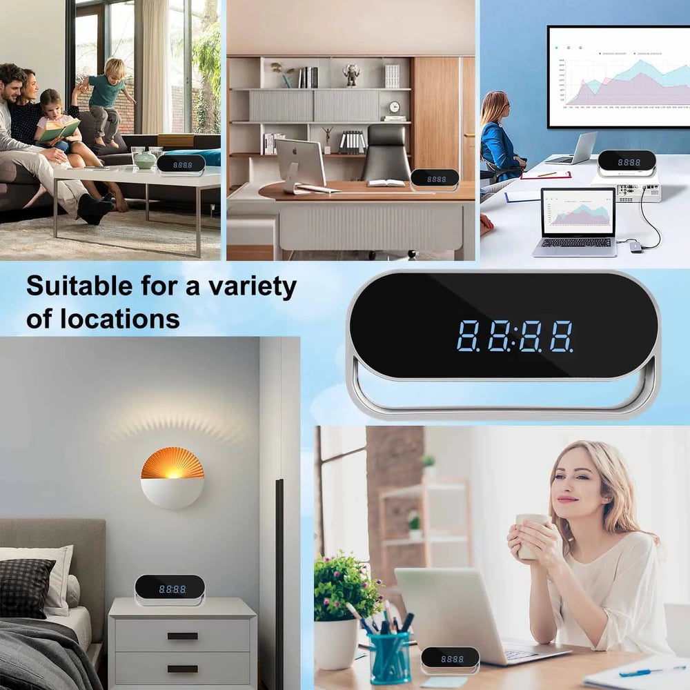 MSL 4K HD Camera Clock - Night Vision, Motion Detection, Remote View, Recording, Battery