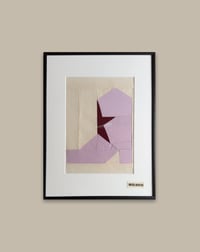 Cowboy Boot Quilted Artwork in Frame: Lilac 30x40