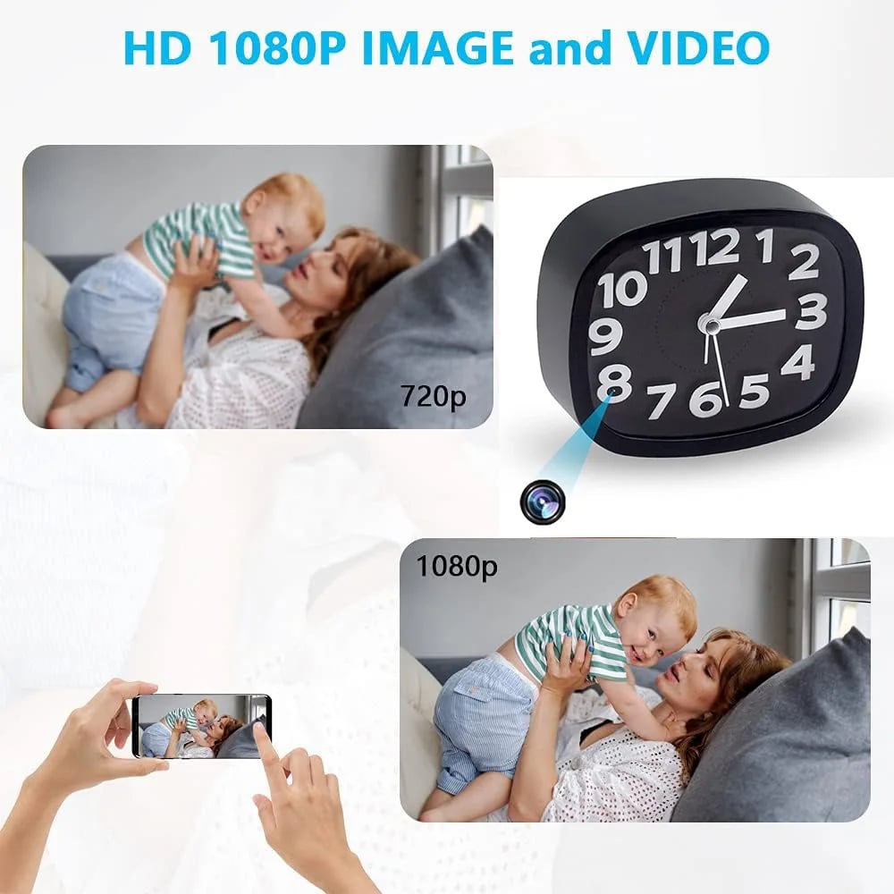 MSL Tuya FHD Wireless Clock Camera 1080P with Motion Detection & WiFi Home Security