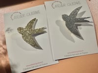 Image 2 of Broche hirondelle paillettes