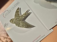 Image 3 of Broche hirondelle paillettes