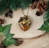 Crystal Heart necklace with golden quartz