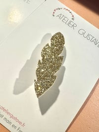 Image 4 of Broche plume paillettes
