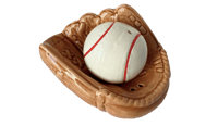 Image 1 of Baseball Glove and Ball Salt and Pepper Shakers
