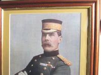 Image 3 of Antique Military Portrait Art Print, Paul Sanford Lord Methuen, in Vintage Wooden Frame 