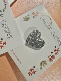 Image 5 of Broche cœur paillettes