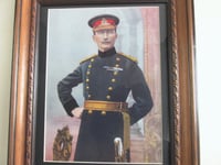 Image 2 of Antique Military Portrait Art Print, Major General A Fitzroy Hart, in Vintage Wooden Frame 