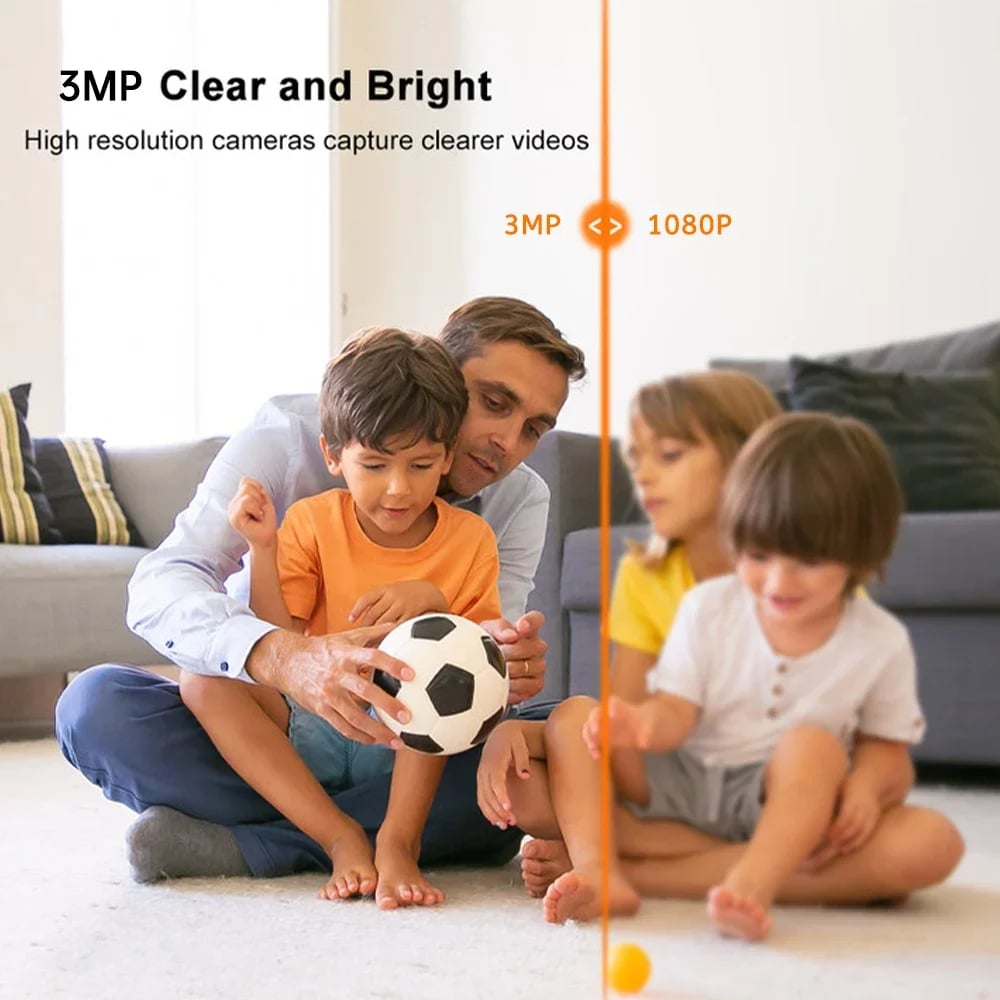 MSL 3MP WiFi Camera Baby Monitor & Pet Security Cam with 2-Way Audio & Night Vision