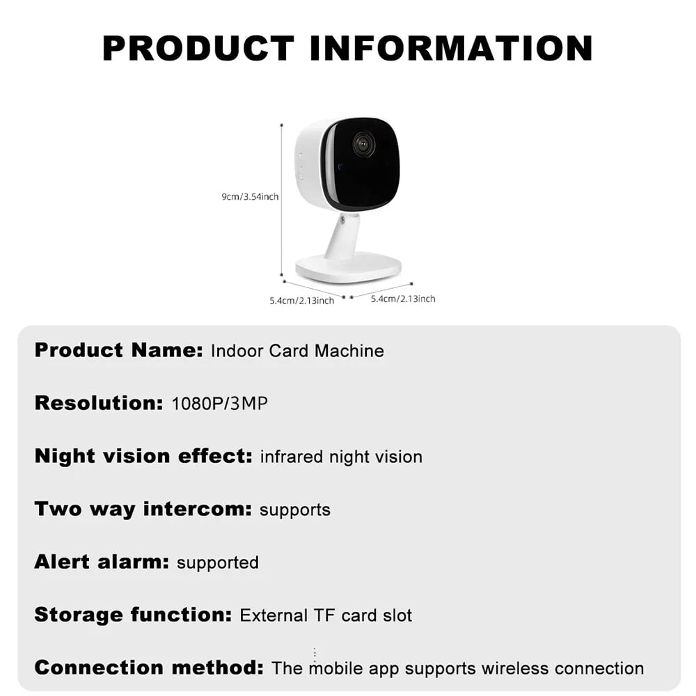 MSL 3MP WiFi Camera Baby Monitor & Pet Security Cam with 2-Way Audio & Night Vision