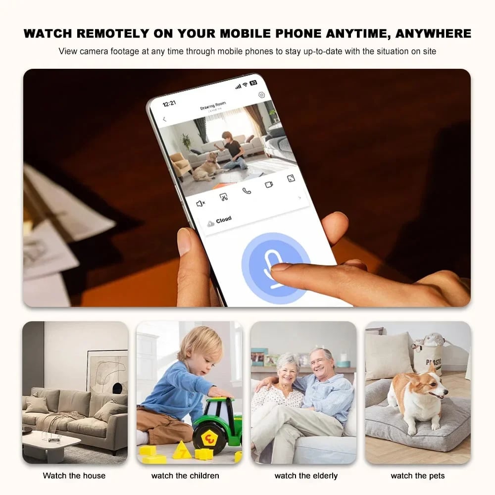 MSL 3MP WiFi Camera Baby Monitor & Pet Security Cam with 2-Way Audio & Night Vision