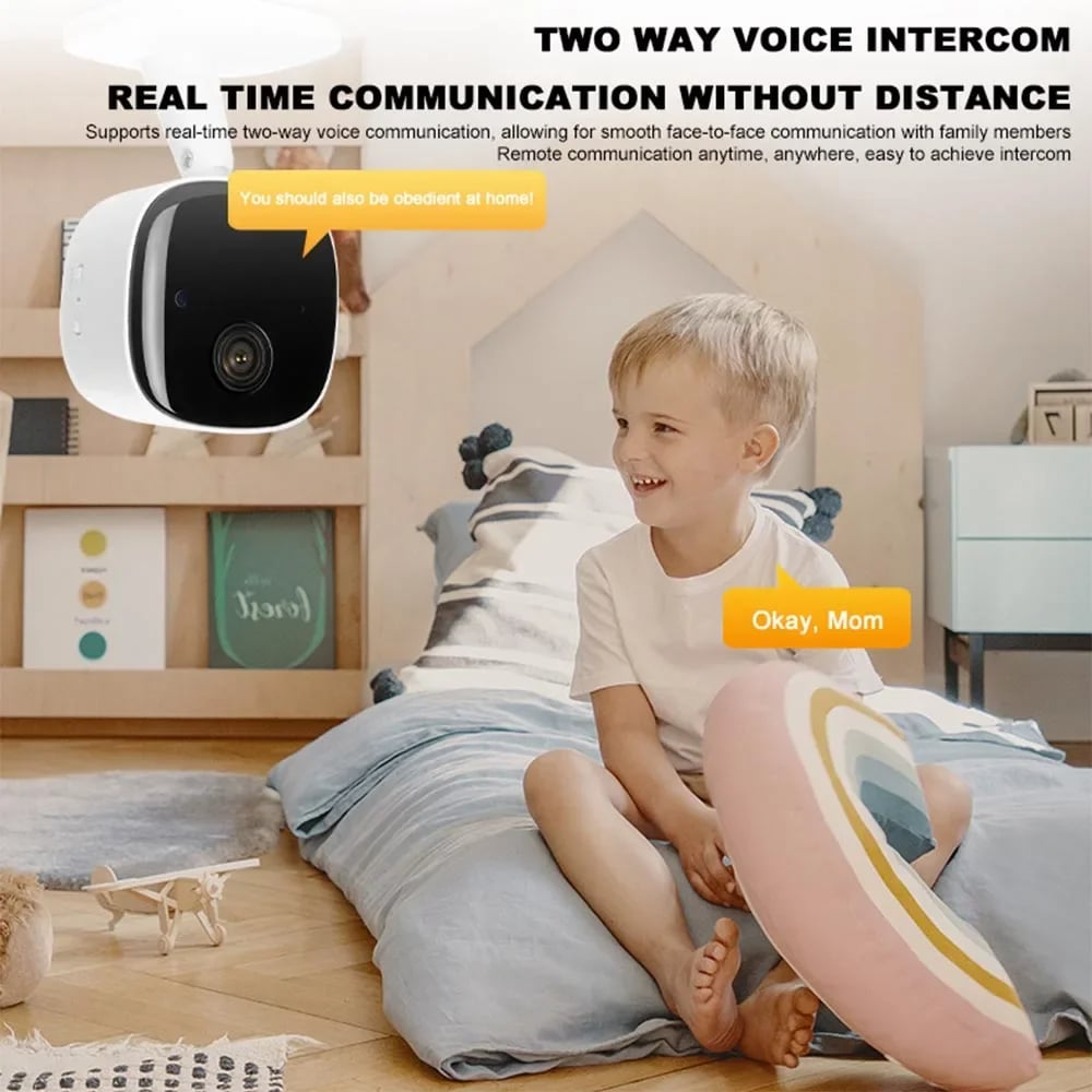 MSL 3MP WiFi Camera Baby Monitor & Pet Security Cam with 2-Way Audio & Night Vision