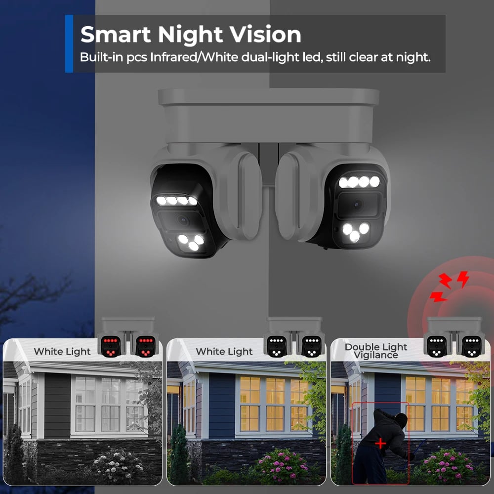 MSL 8MP HD Dual Camera WiFi with AI Human Detection & 10X Zoom