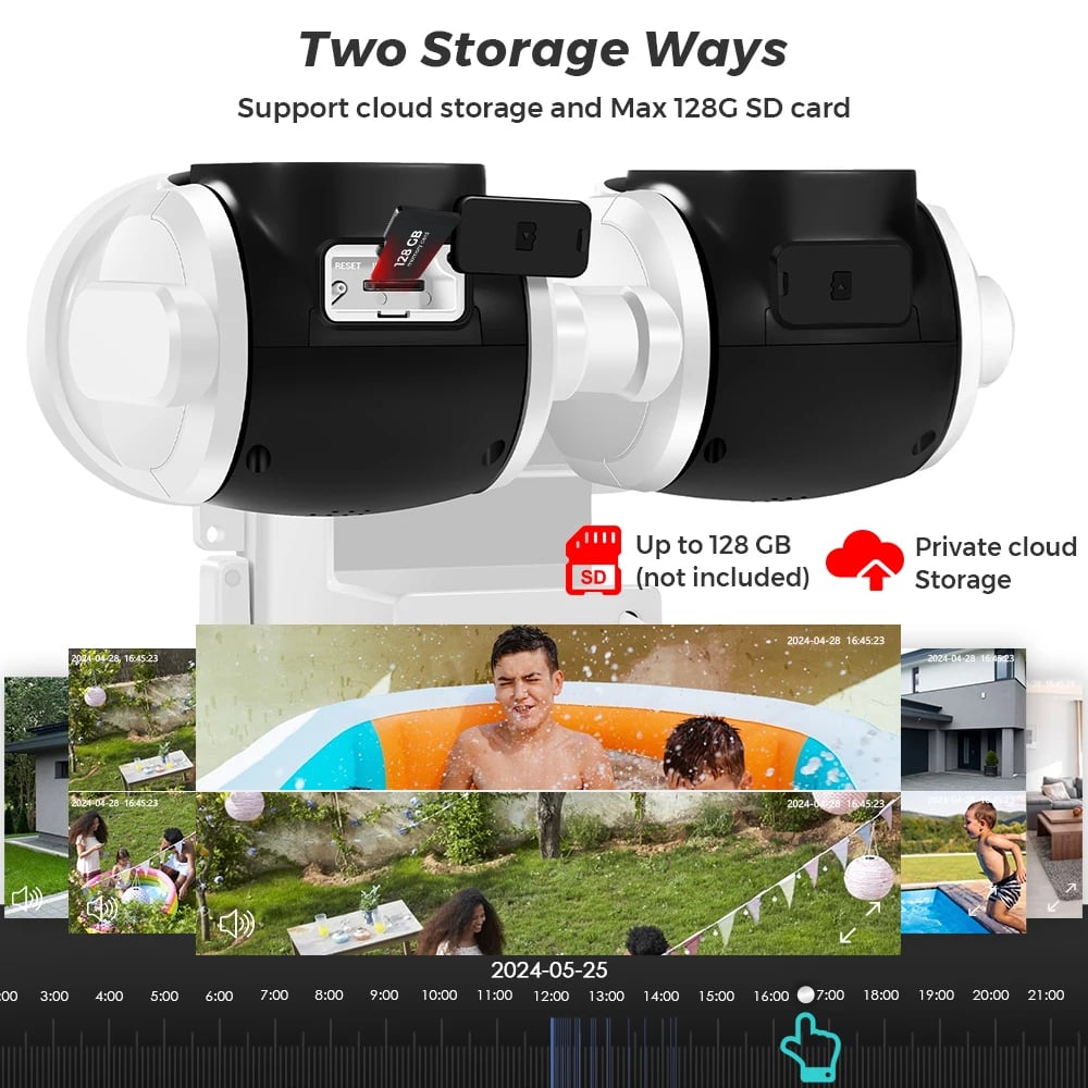 MSL 8MP HD Dual Camera WiFi with AI Human Detection & 10X Zoom