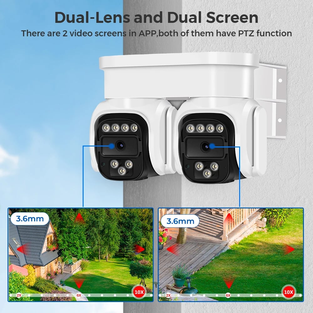 MSL 8MP HD Dual Camera WiFi with AI Human Detection & 10X Zoom
