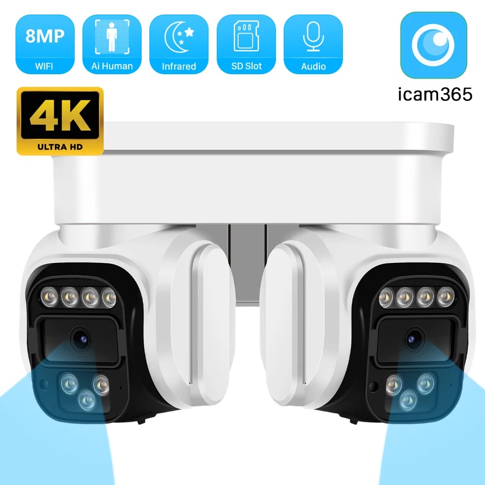 MSL 8MP HD Dual Camera WiFi with AI Human Detection & 10X Zoom
