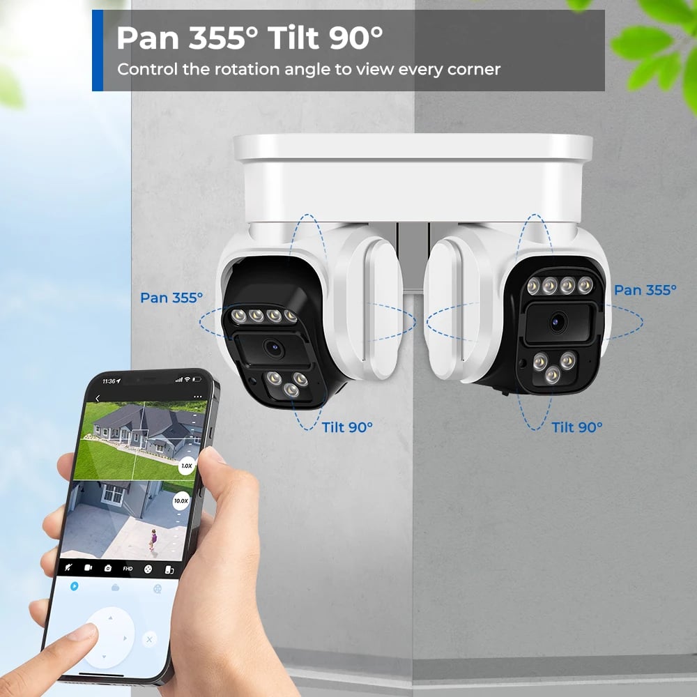 MSL 8MP HD Dual Camera WiFi with AI Human Detection & 10X Zoom