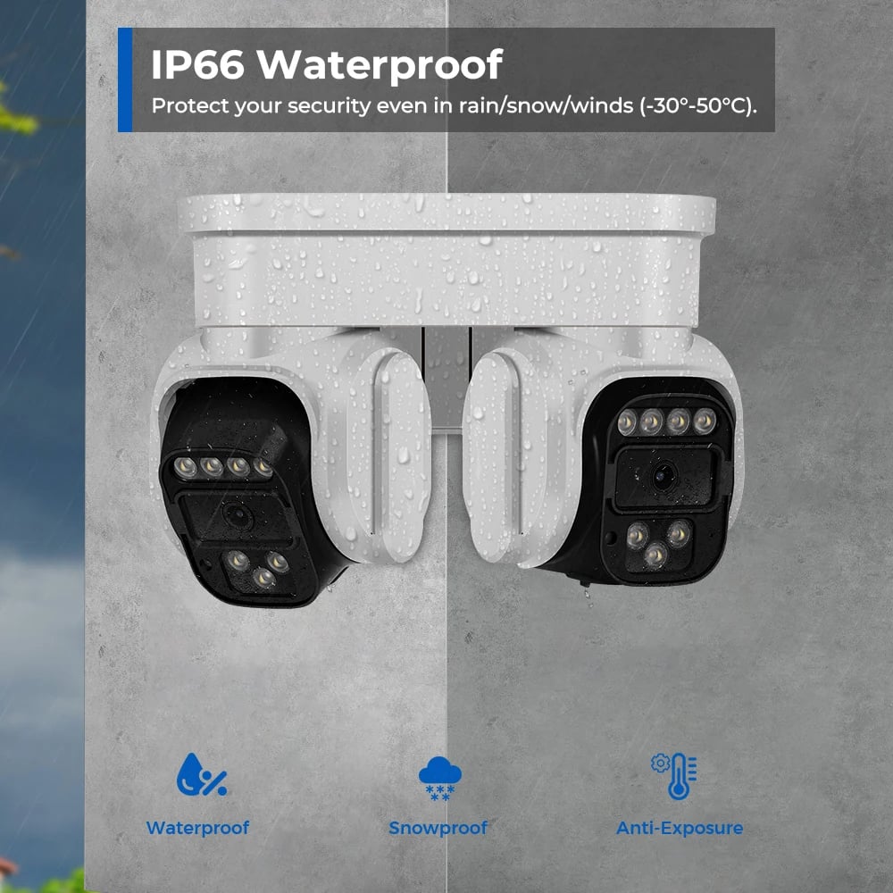 MSL 8MP HD Dual Camera WiFi with AI Human Detection & 10X Zoom
