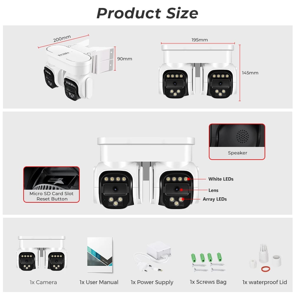 MSL 8MP HD Dual Camera WiFi with AI Human Detection & 10X Zoom