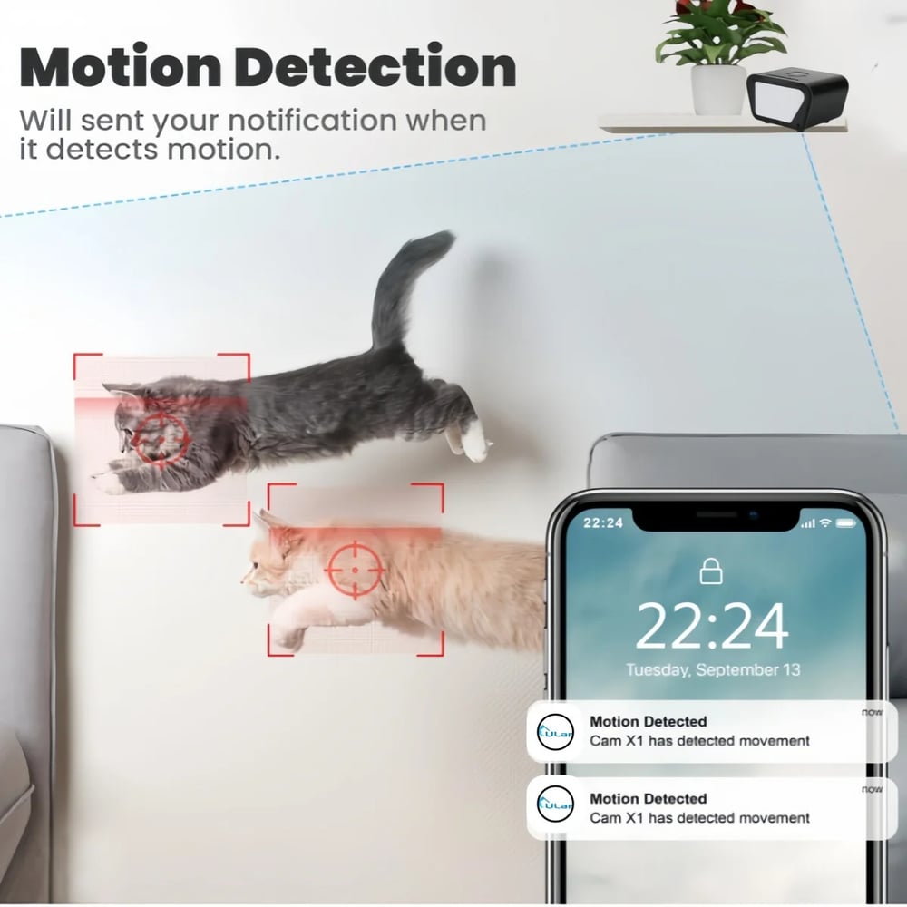 MSL Alarm Clock Style WiFi Baby Monitor with 4K Camera & Motion Detection