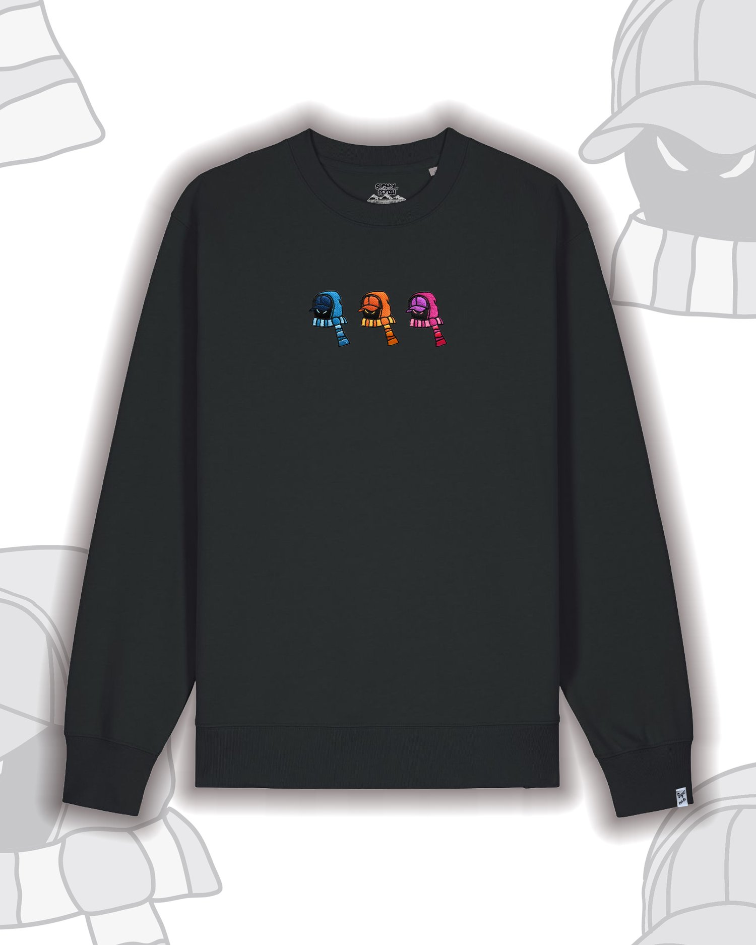 Invisible Crewneck 3x Black