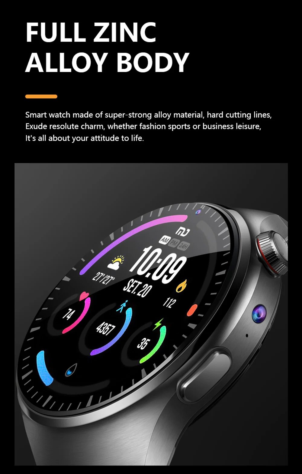 MSL 4G Net SIM Smartwatch with Camera, GPS, and Bluetooth Calling