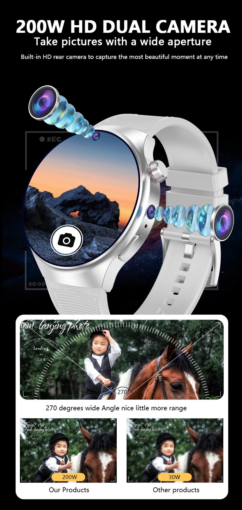MSL 4G Net SIM Smartwatch with Camera, GPS, and Bluetooth Calling