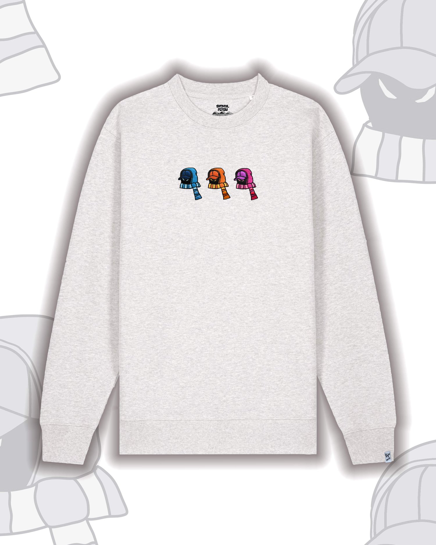 Invisible Crewneck 3x Grey