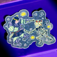 Image 1 of "Gleefully macabre" & "Tough Love" - Glossy & Pixie dust stickers