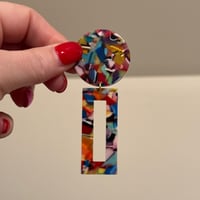 Rainbow Rectangle Dangles (sizes 5/8-1 1/8)