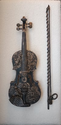 Image 5 of STEAMPUNK MIXED MEDIA VIOLIN
