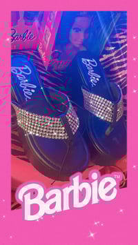 Image 2 of BARBIE BLACK WEDGE PLATFORM SHOES
