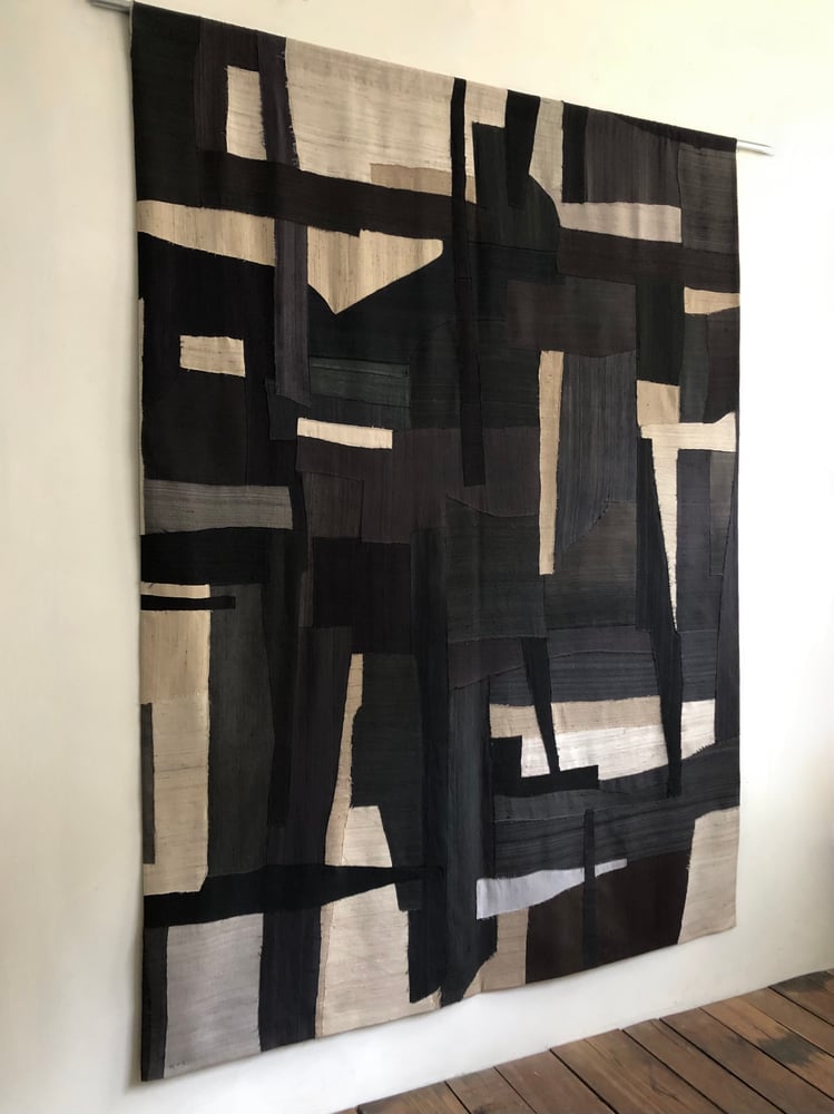 Image of large handmade khadisilk tapestry