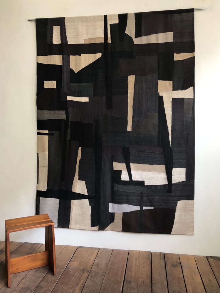 Image of large handmade khadisilk tapestry