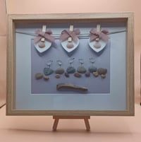 COASTAL BIRDS MADE FROM GENUINE SEAGLASS  PERCHED ON PEBBLES