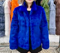Image 3 of Genuine Rabbit Fur Coat with Pockets