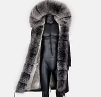 Image 1 of Mens Rabbit Fur Parka with Fox Hood