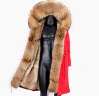 Image 4 of Mens Rabbit Fur Parka with Fox Hood
