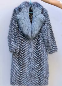 Image 1 of Mens Luxury Mid Length Fox Fur Coat