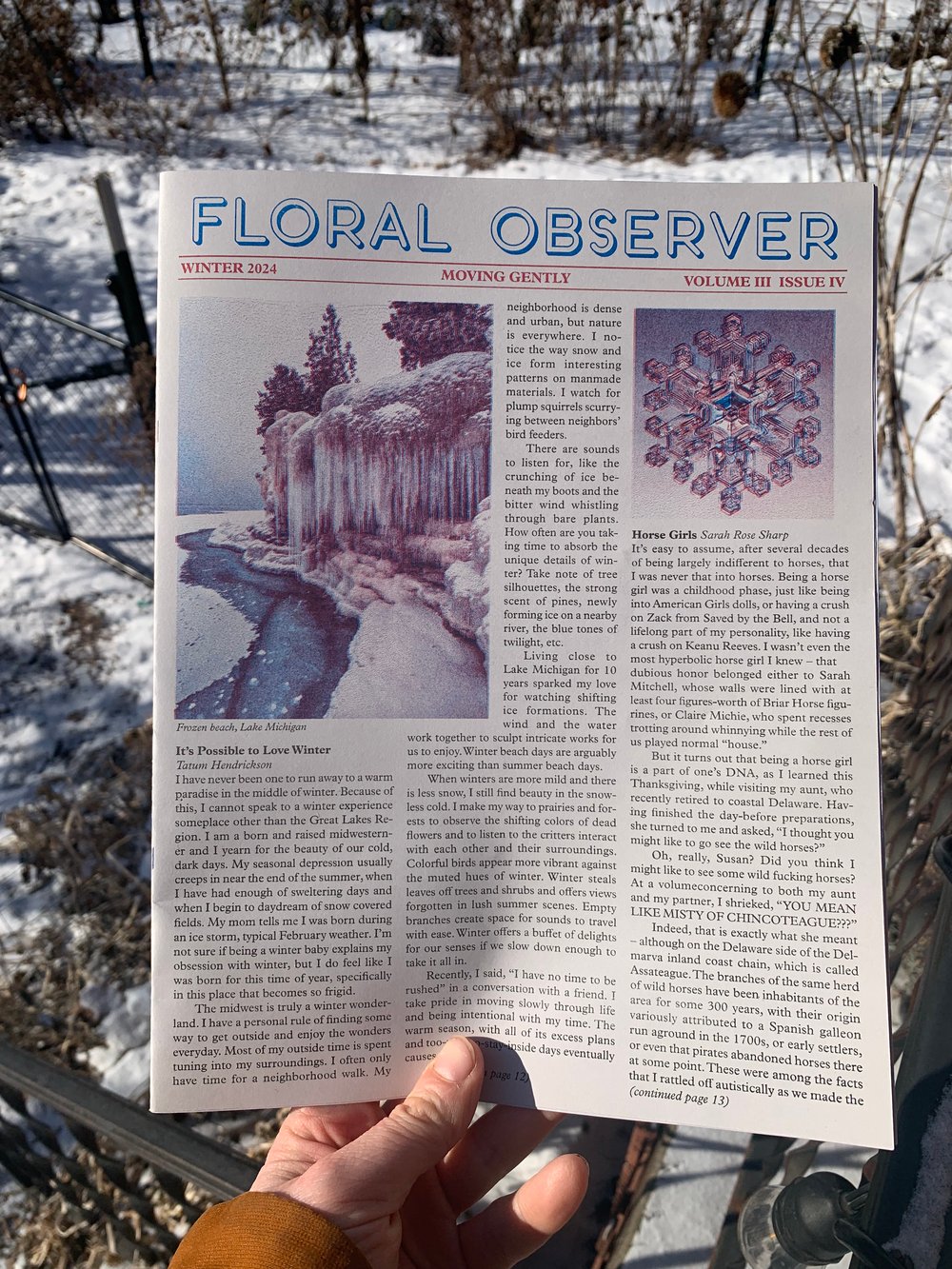 Floral Observer Winter 2024 "Moving Gently" Volume III Issue IV